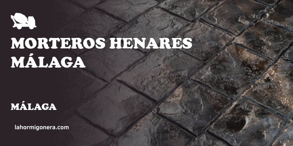 Morteros Henares Málaga - hormigón impreso en Málaga