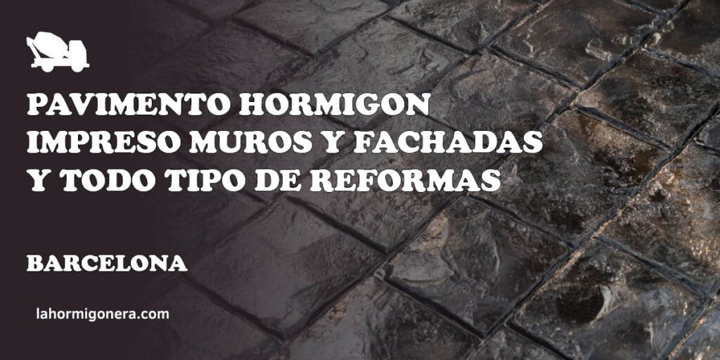 Pavimento Hormigon impreso Muros y Fachadas y todo tipo de reformas - hormigón impreso en Barcelona