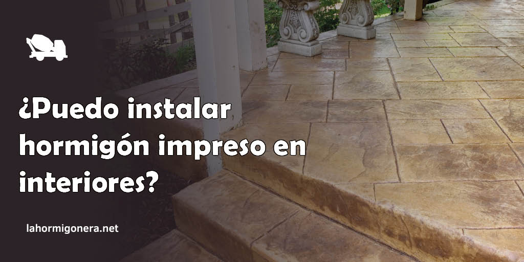 ¿Puedo instalar hormigón impreso en interiores?